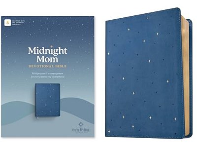 Nlt Midnight Mom Devotional Bible (Leatherlike, Starlit Navy, Red Letter, Filament Enabled): With Prayers And Encouragement For Every Moment Of Mother-..