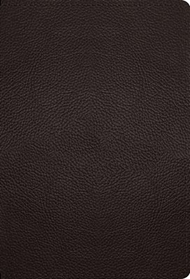 Esv Large Print Compact Bible, Red Letter (Buffalo Leather, Deep Brown)-..