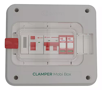 Quadro de Proteção 220V 8kW Clamper com Medidor de Consumo