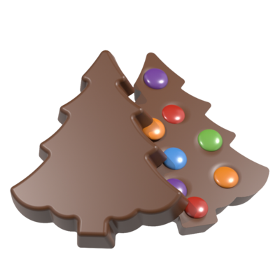 Tablete de contorno árvore de Natal 25g HB-9176-PC