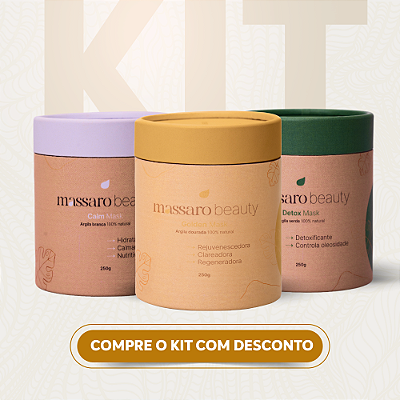 KIT DE ARGILAS - DOURADA, VERDE E BRANCA