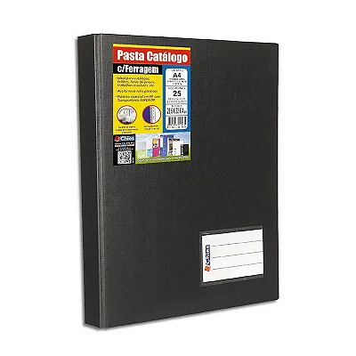 PASTA CATALOGO 025PL LOMBO ABERTO PRETO