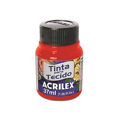 TINTA TECIDO FLUORESCENTE 037ML VERMELHO