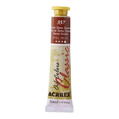 TINTA OLEO PARA TELA 020ML TERRA DE SIENA QUEIMADA 357
