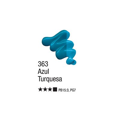 TINTA OLEO PARA TELA 020ML AZUL TURQUESA 363