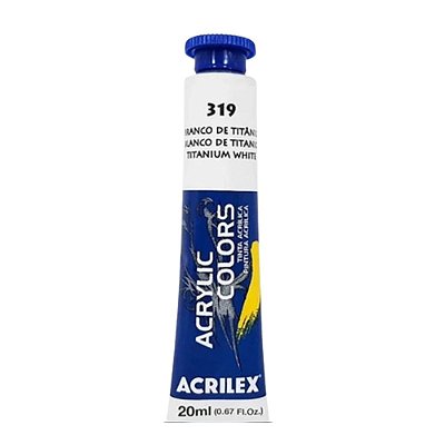 TINTA ACRILICA P/TELA 020ML BRANCO TITANIO