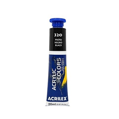 TINTA ACRILICA P/TELA 020ML PRETO