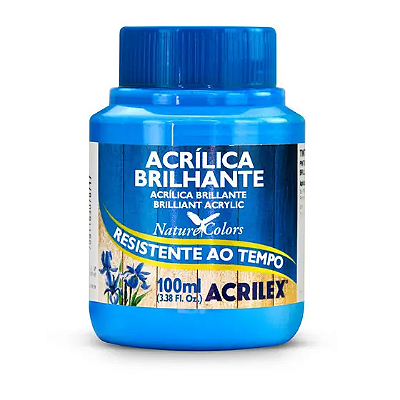 TINTA ACRILICA BRILHANTE 100ML AZUL CELESTE