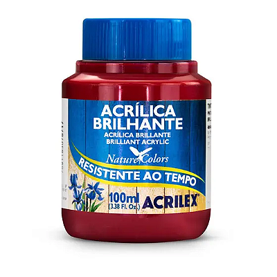 TINTA ACRILICA BRILHANTE 100ML VERMELHO ESCARLATE