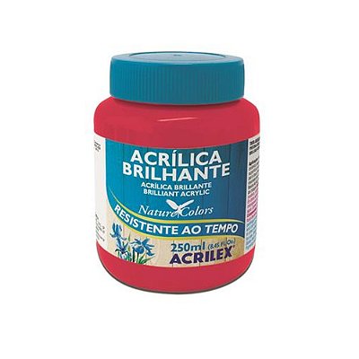 TINTA ACRILICA BRILHANTE 250ML ROSA ESCURO