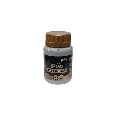 TINTA PVA METALICA 100ML PRATA