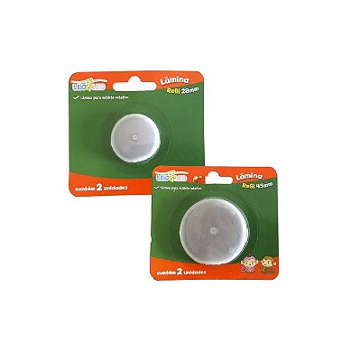 LAMINA PARA ESTILETE ROTATIVO 28MM BLISTER COM 2