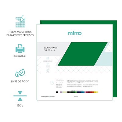 PAPEL COLOR POP VERDE NATURE MIMO  30,5 X 30,5 25F
