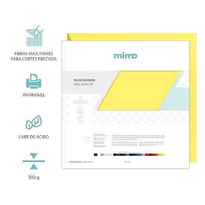 PAPEL COLOR POP AMARELO CANARIO - 30,5 X 30,5 25F