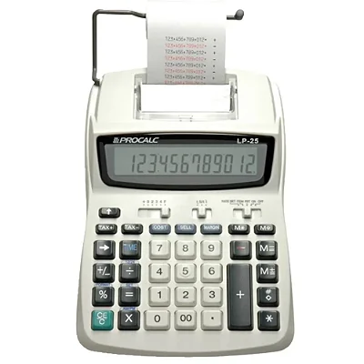CALCULADORA DE MESA C/IMPRESSAO LP-25