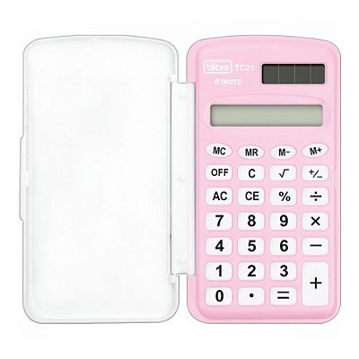 CALCULADORA DE BOLSO TC21 ROSA BLISTER