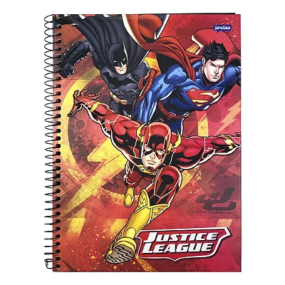 CADERNO UNIVERSITARIO C.DURA 096F/01M LIGA DA JUST