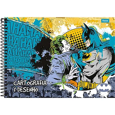 CADERNO CARTOGRAFIA CAPA DURA 096 FOLHAS BATMAN