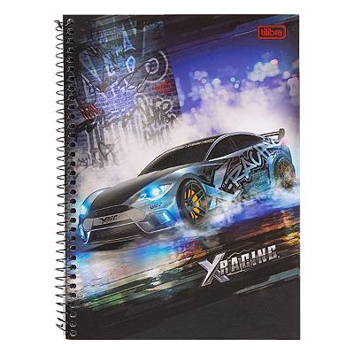CADERNO UNIVERSITARIO CAPA DURA 96 FOLHAS X RACING