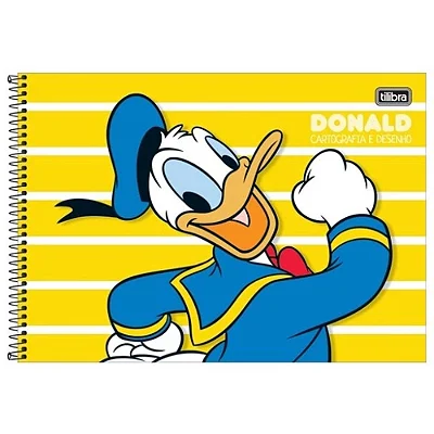 CADERNO CARTOGRAFIA CAPA DURA 080 FOLHAS DONALD