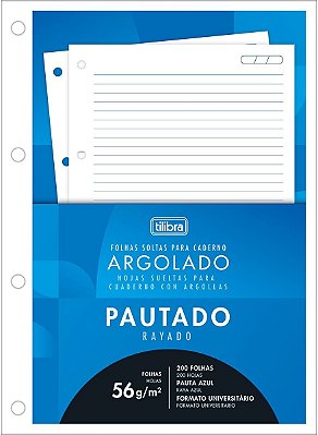 CADERNO PARA FICHARIO 200 FOLHAS