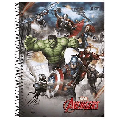 CADERNO UNIVERSITARIO C.DURA 200F/10M AVENGERS