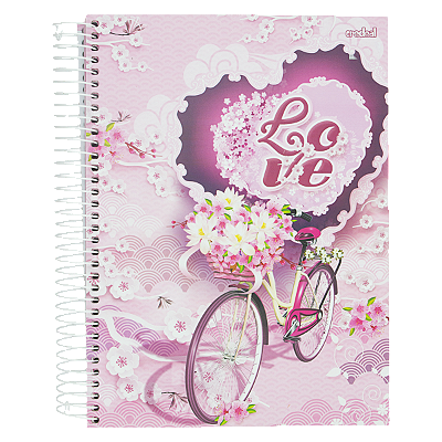 CADERNO UNIVERSITARIO C.DURA 200F/10M LOVE
