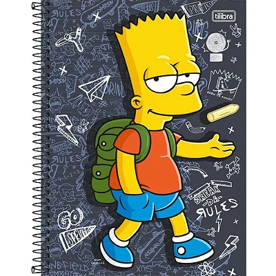 CADERNO UNIVERSITARIO C.DURA 200F/10M SIMPSONS