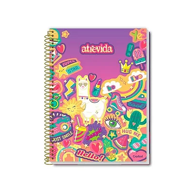 CADERNO UNIVERSITARIO C.DURA 160F/10M ATREVIDA