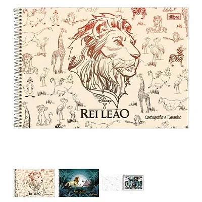 CADERNO CARTOGRAFIA CAPA DURA 80 FOLHAS REI LEAO