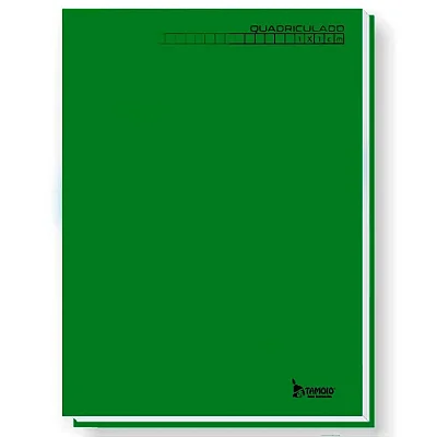 CADERNO QUADRICULADO 10MM C.DURA 48F VERDE