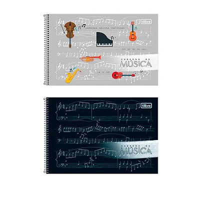 CADERNO DE MUSICA CAPA DURA 80 FOLHAS