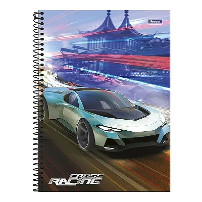CADERNO UNIVERSITARIO C.DURA 192F/12M CROSS RACING