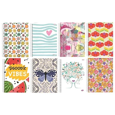 CADERNO UNIVERSITARIO C.DURA 240F/12M KBOM FEMININ