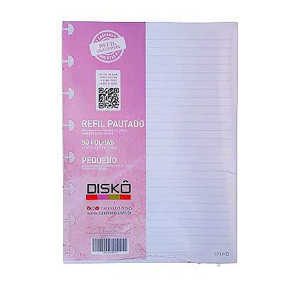 REFIL CADERNO DISKO PEQUENO 50F PAUTADO