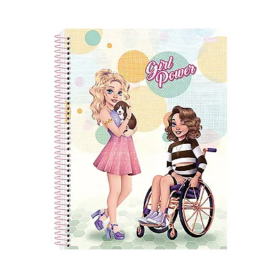 CADERNO UNIVERSITARIO C.DURA 080F/01M GIRL POWER