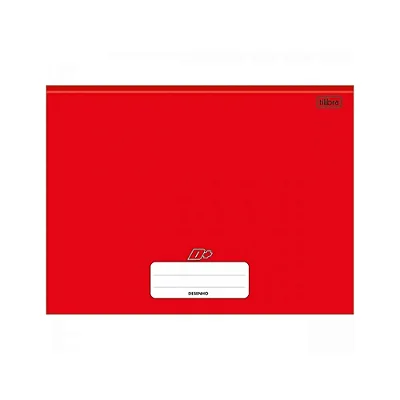 CADERNO DESENHO BROCHURAO C.DURA 96F VERMELHO