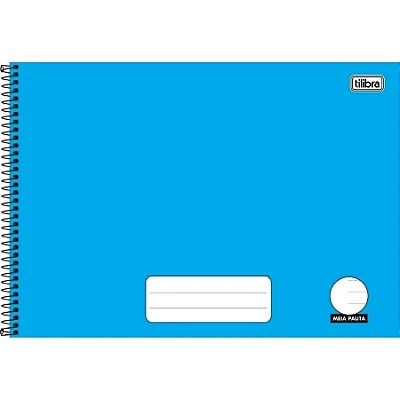 CADERNO MEIA PAUTA C.DURA  80F PEPPER AZUL