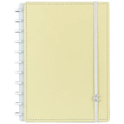 CADERNO INTELIGENTE GRANDE AMARELO PASTEL 80F UNI