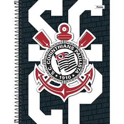 CADERNO UNIVERSITARIO C.DURA 160F/10M CORINTHIANS