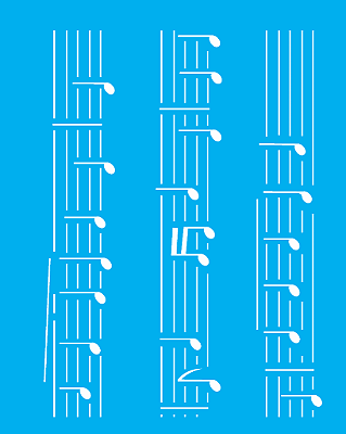 MOLDE VAZADO/ESTENCIL 20X25CM NOTAS MUSICAIS