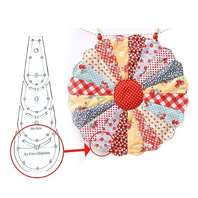 REGUA GABARITO DRESDEN PLATE PETALAS 09 A 21CM