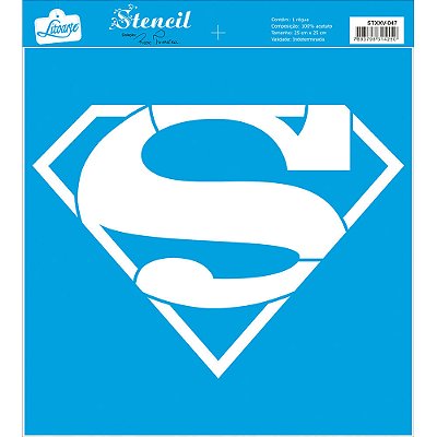 MOLDE VAZADO/ESTENCIL 25X25 SUPER HOMEM