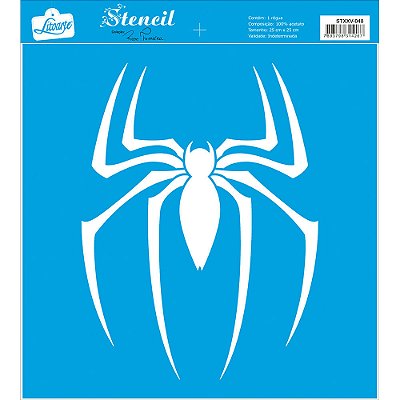 MOLDE VAZADO/ESTENCIL 25X25 HOMEM ARANHA