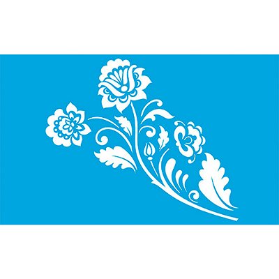 MOLDE VAZADO/ESTENCIL 17X21 FLORES U