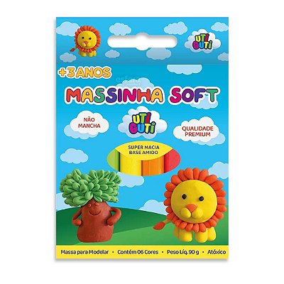 MASSINHA SOFT UTIGUTI ESTOJO 90G 6 CORES