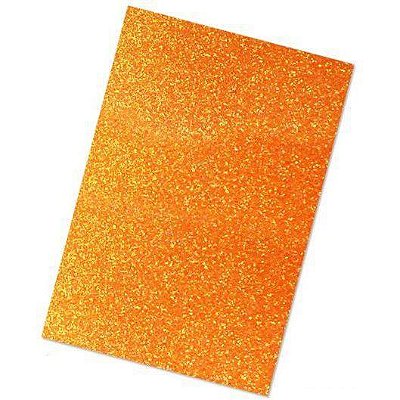 EVA GLITTER LARANJA 40X60CM