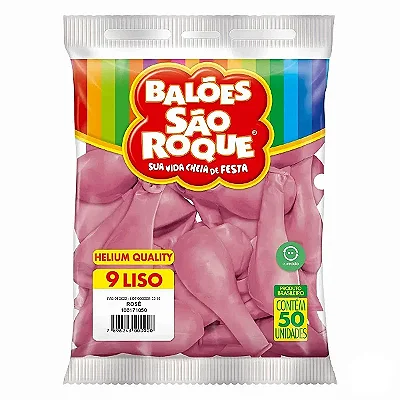 BALAO SAO ROQUE NR.9 METAL ROSE 50 UNIDADES