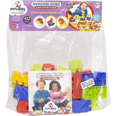 BRINQUEDO PARA MONTAR MERCOBLOCKS 40 PECAS UNIDAD