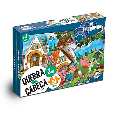 QUEBRA CABECA OS TRES PORQUINHOS 24 PECAS